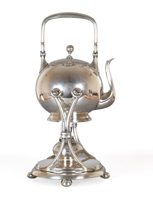 Lot 5 - A Spanish Silver Kettle, Stand and Lamp, by...