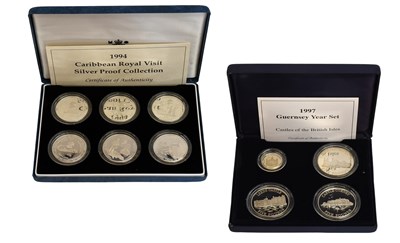 Lot 398 - Royal Mint, Caribbean Royal Visit Silver Proof...