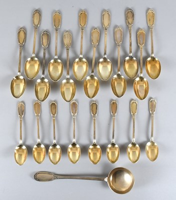 Lot 139 - A Collection of French Silver-Gilt Flatware,...