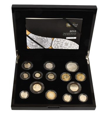 Lot 254 - UK Silver Proof Coin Set 2011; 14 silver proof...