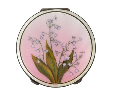 Lot 2060 - An Elizabeth II Silver and Enamel Compact