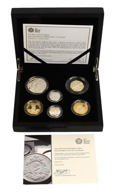 Lot 261 - UK Silver Proof Piedfort Coin Set 2014, 6 coin...