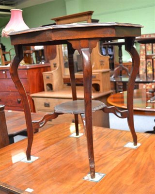 Lot 563 - An Edwardian mahogany inlaid octagonal table