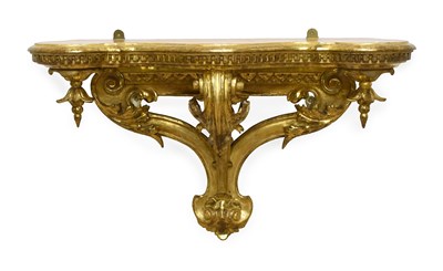 Lot 334 - A Carved Giltwood Wall Bracket, 19th century,...