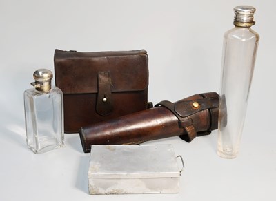 Lot 296 - A Huntsman's Sandwich Box and Flask, in a...