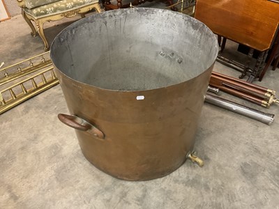 Lot 1342 - A 19th Century Copper Cylindrical Vat,...