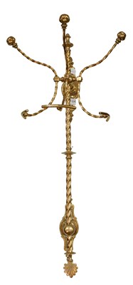 Lot 1164 - A Victorian Wall-Mounted Brass Hat and Coat...