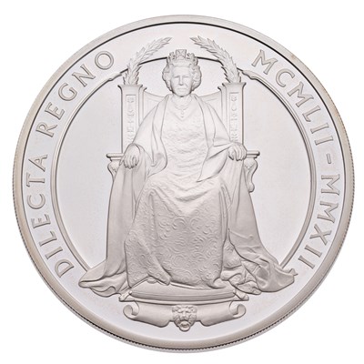 Lot 290 - UK, Silver Proof 5oz Ten Pounds 2012, Diamond...