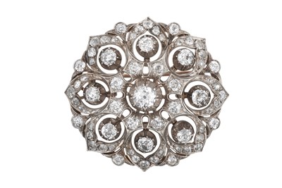 Lot 2045 - A Diamond Brooch/Pendant, circa 1880 the...