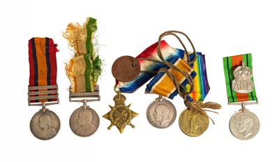 Lot 75 - A Boer War Pair, awarded to 5594 PTE E.SMITH,...