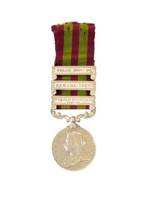 Lot 82 - An India Medal, 1896, with three clasps PUNJAB...