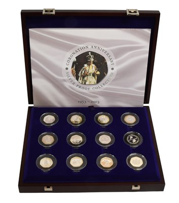 Lot 341 - Royal Mint, Coronation Anniversary Silver...