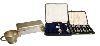 Lot 143 - A Collection of Assorted Silver, including a...