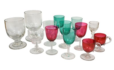 Lot 215 - Georgian and Later Drinking Glasses, including...