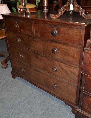 Lot 583 - A 19th century mahogany straight front chest