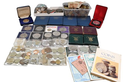 Lot 74 - Assorted British and World Coins, to include:...
