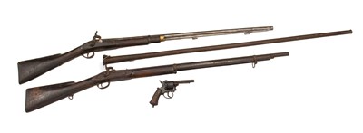 Lot 438 - Two 19th Century Percussion Sepoy Muskets,...