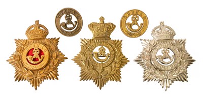 Lot 109 - The Durham Light Infantry - two helmet centre...