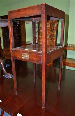 Lot 587 - A George III mahogany washstand, width 34cm