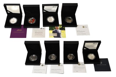 Lot 394 - Various Royal Mint Silver Proof Five Pound...