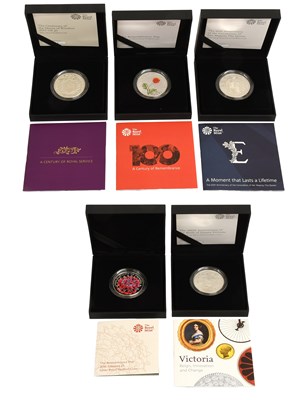 Lot 408 - Royal Mint, Assorted Silver Proof Piedfort...