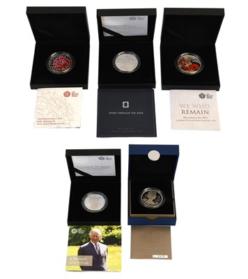 Lot 391 - Royal Mint, Assorted Silver Proof Piedfort...