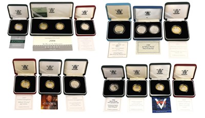 Lot 383 - Royal Mint, Assorted Silver Proof Two-Pound...