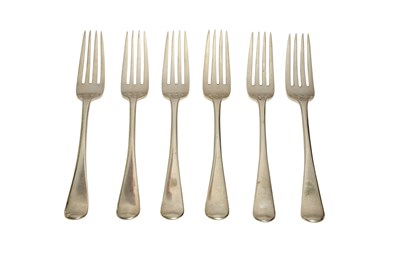 Lot 85 - A Set of Six Victorian Silver Dessert-Forks,...