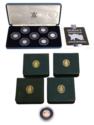 Lot 361 - Jersey, Assorted Silver Proof One Pound Coins,...