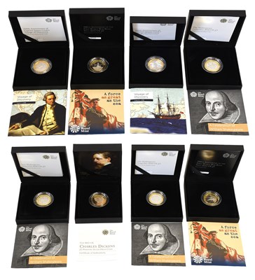 Lot 373 - Assorted Royal Mint Silver Proof Two-Pound...