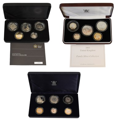 Lot 369 - Royal Mint, 3x Family Silver Collection Coin...