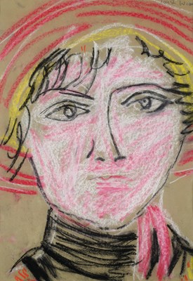 Lot 482 - Joash Woodrow (1927-2006) Woman in a red hat...