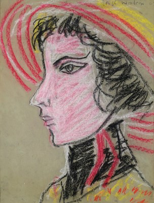 Lot 481 - Joash Woodrow (1927-2006) Woman wearing a red...