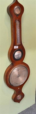 Lot 612 - A mahogany wheel barometer