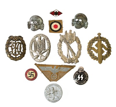Lot 219 - Ten Various Second World War German Badges,...