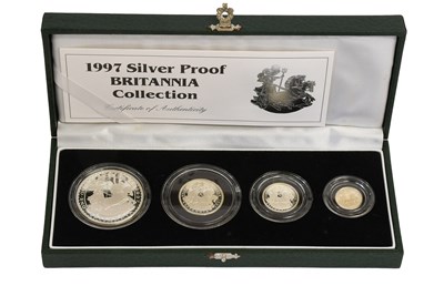 Lot 407 - UK, Silver Proof Britannia Collection 1997, 4...