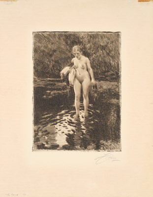 Lot 1002 - Anders Zorn (1860-1920) Swedish "Vadstället"...
