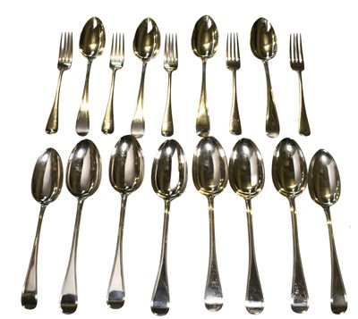 Lot 89 - Six Victorian and Six Edward VII Silver...