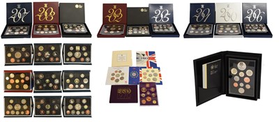 Lot 236 - 21x UK Proof Sets, comprising: 1970, 1992,...