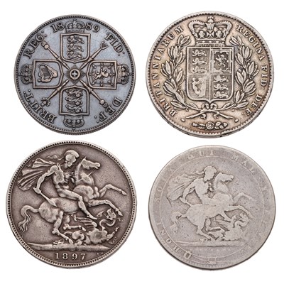 Lot 88 - Victoria, Crown 1844, star stops, (Bull 2561,...