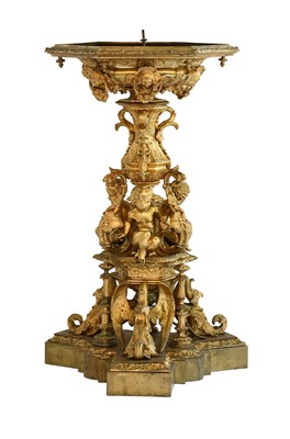 Lot 348 - A Gilt-Metal Pedestal, in Louis XVI style, the...