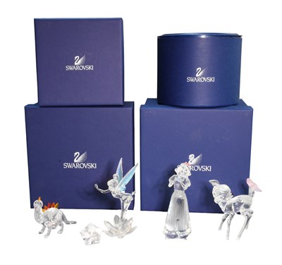 Lot 86 - Swarovski Crystal Ornaments: Disney figures...