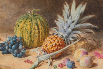 Lot 1009 - William Henry Hunt (1790-1864) A still life of...