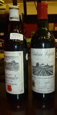 Lot 652 - Chateau Lafitte 1971, Cotes de Bordeaux; Chateau Moncheret (two bottles)