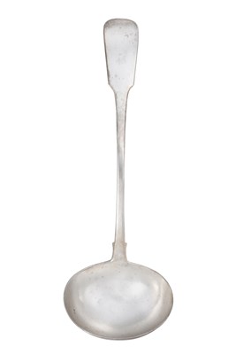 Lot 2036 - A George IV Irish Silver Soup-Ladle