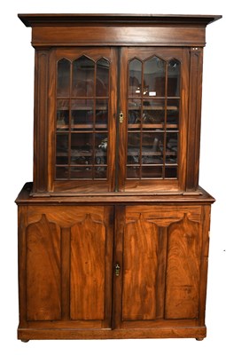 Lot 1281 - A Late Victorian Mahogany Bookcase Cabinet,...