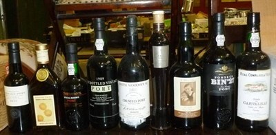 Lot 658 - Nine bottles of assorted port including Smith Woodhouse 1985, Crusted port, etc