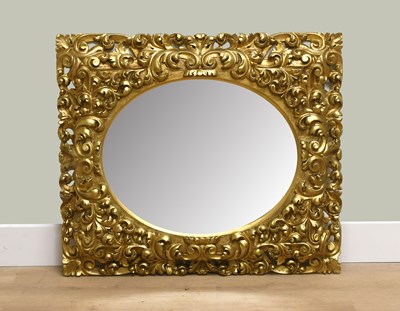 Lot 256 - A Victorian Carved Giltwood Wall Mirror, late...