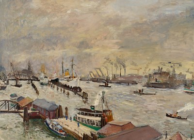 Lot 510 - Erich Brill (1895-1942) German Hamburg Harbour...