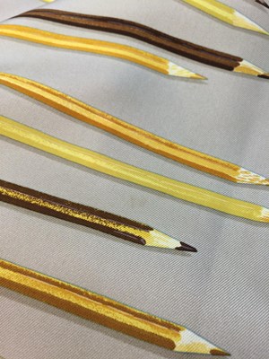 Lot 2053 - Hermès Silk Scarf, A Vos Crayons Designed by...